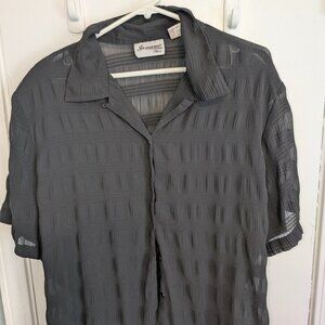 Joanna Plus Women’s Button Up Blouse Black Size 2X